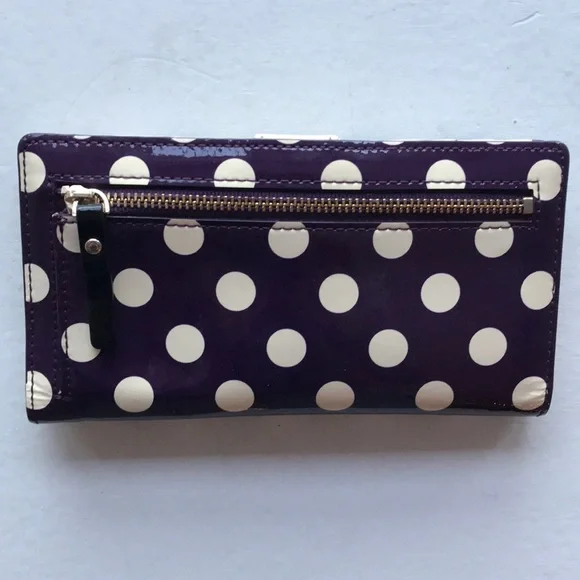 Kate Spade Purple Polka Dot Women's Wallet - Picture 3 of 7
